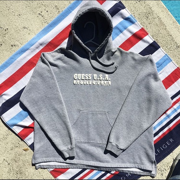 Vintage 1993 Guess Bubble Print Hoodie 2XL - Picture 3 of 4